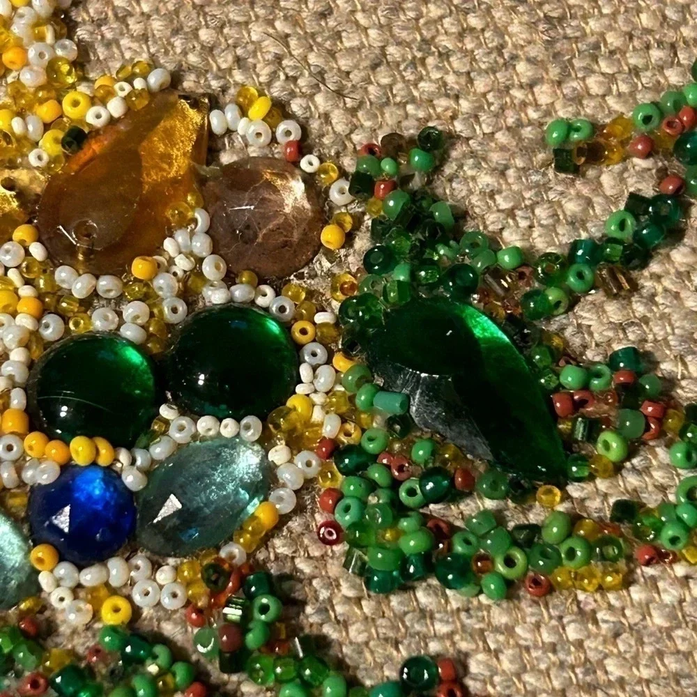 Vintage Caron of Houston Beaded Cornucopia Purse